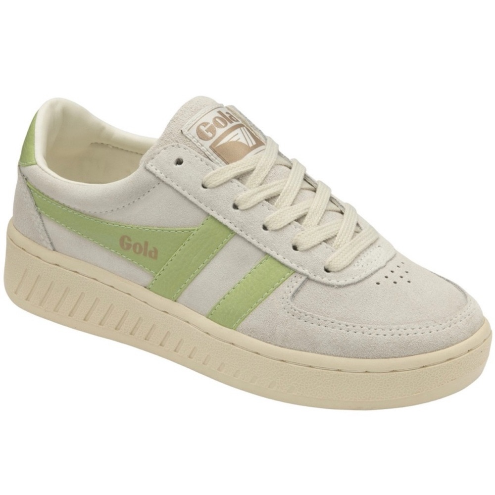 Gola Classics Women's Grandslam Suede Sneakers
Off White/Patina Green Size 6